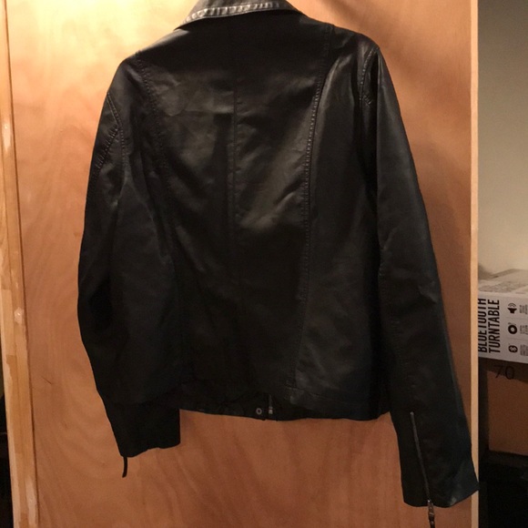 Apt. 9 Black Faux Leather Moro Jacket - Picture 3 of 8